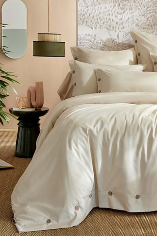 Housse de couette en percale de coton 120 fils/cm² Perrine - Pampa