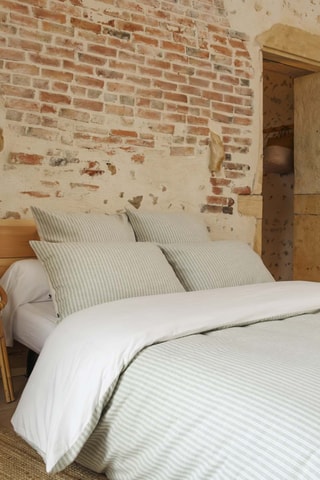 Housse de couette en coton 270 gr/m² Teo - Vert