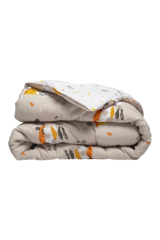 Ensemble couvre-lit en coton 57 fils/cm² Isidore - Beige