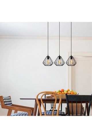 Lampadario Diamond - Nero - 3 x 100 W