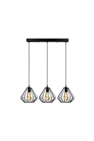 Lampadario Diamond - Nero - 3 x 100 W