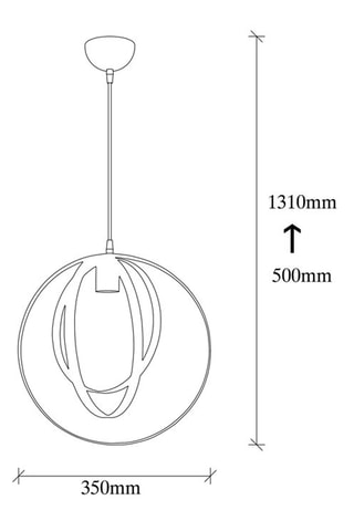 Lampadario Vaveyla - Nero - 100 W