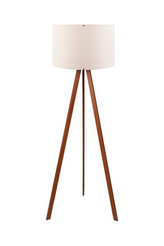 Lampadaire trépied Ayd - Ecru et marron - 100 W