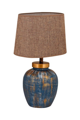 Lampada da tavolo TM167 - Blu e marrone - 60 W