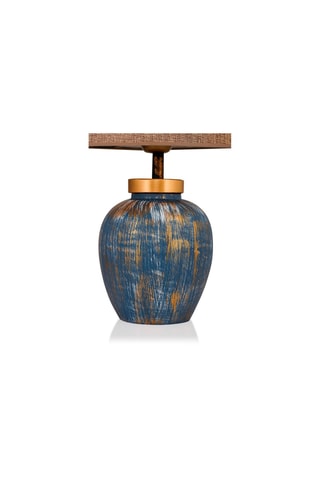 Lampada da tavolo TM167 - Blu e marrone - 60 W