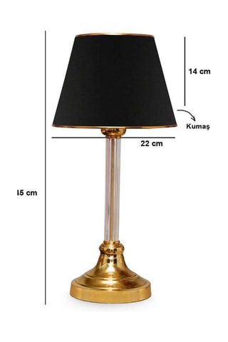 Lampada da tavolo Ayd - Nero e dorato - 60 W