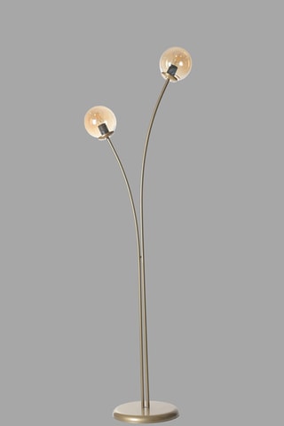 Lampadaire Rose - Doré et transparent - 2 x 60 W - 165 cm