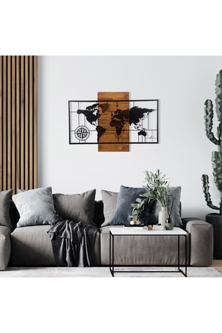 Decorazione da parete in legno - 85 x 58 cm