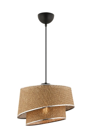 Lampadario Barette Hazeran - Beige e Argentato - 45-60 W