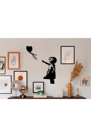 Decorazione da parete Banksy - Nero - 85 x 105 cm - Riproduzione