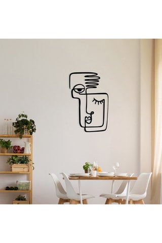 Decorazione da parete Cara Mia - 36 x 55 cm - Nero
