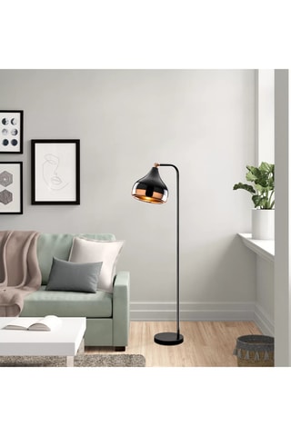 Lampadaire - Noir et cuivré - 100 W