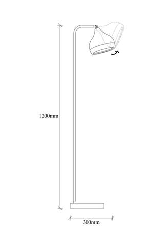 Lampadaire - Noir et cuivré - 100 W