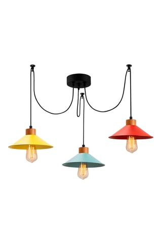 Lampadario ragno Manavgat - Nero e ramato - 3 x 100 W