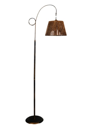 Lampada da terra - Nero e dorato rosa - 60 W