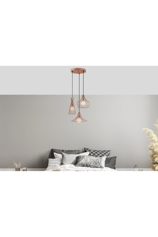 Lampadario Mezopotamya - Ramato e nero - 3 x 40 W