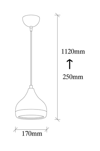 Lampadario Yildo - Nero - 40 W