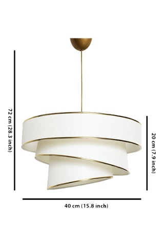 Lampadario Couper - Bianco e dorato - 60 W
