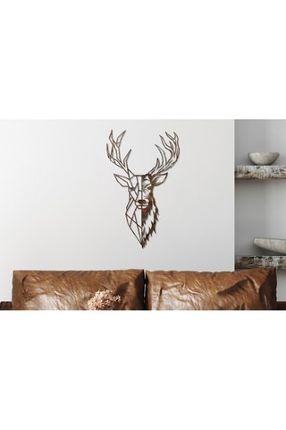Testa di cervo Rusty Deer 3 - Marrone - 70 cm