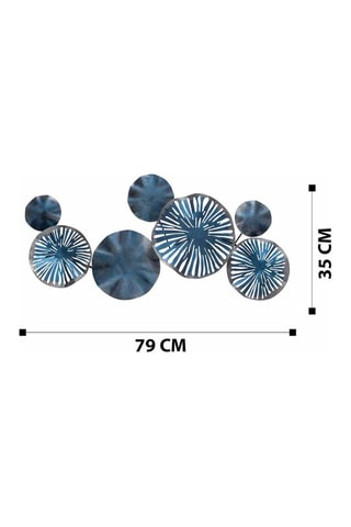 Decorazione da parete Astrid - 79 x 35 cm - Blu