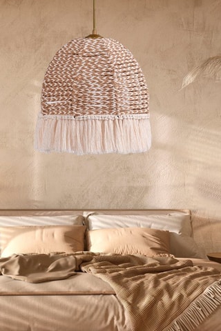 Lampadario - Ecrù e marrone chiaro - 60 W