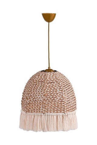 Lampadario - Ecrù e marrone chiaro - 60 W