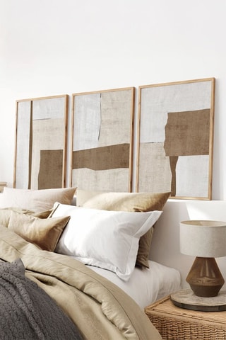3 tableaux en bois massif - 70 x 100 cm
