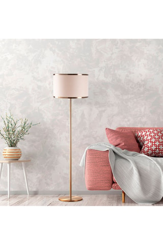 Lampadaire Way - Doré et écru - 40 W