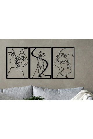 Decorazione da parete The Unity Of Love - 109 x 50 cm - Nero