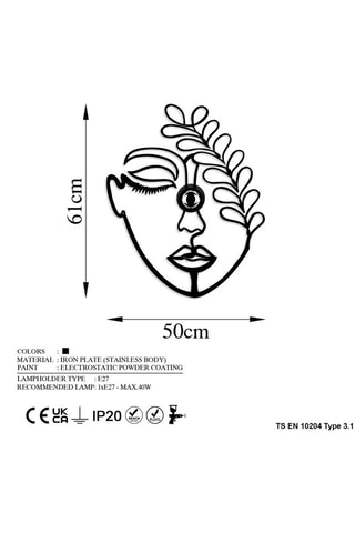 Applique Flower Faced - Nero