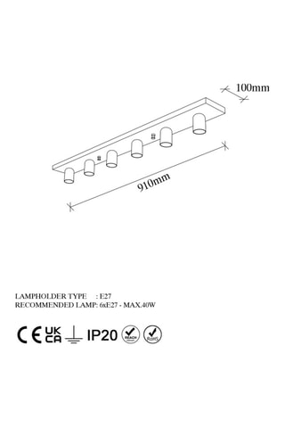Plafoniera Mirro - Nero - 40 W