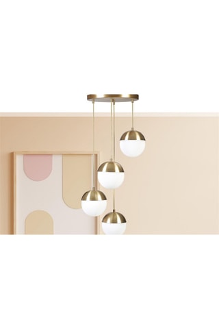 Lampadario Küre - Dorato e bianco - 4 x 60 W