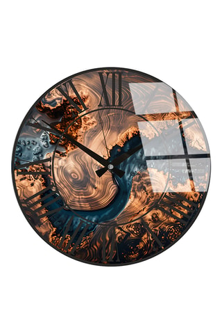 Orologio - 40 cm - Marrone e blu scuro