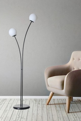 Lampadaire Rose - Noir et blanc - 2 x 60 W - 165 cm