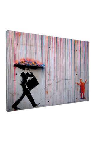 Tableau "Pluie arc-en-ciel" - Banksy - 70 x 100 cm - Reproduction