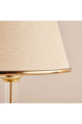 Lampada da tavolo - Beige e dorato - 60 W - 45 cm