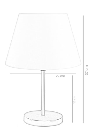 2 lampade da tavolo Ayd - Crema e dorato - 2 x 60 W