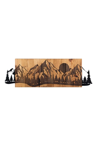 Decorazione da parete in legno Sundown - Nero e neutro - 75,5 x 24,5 cm