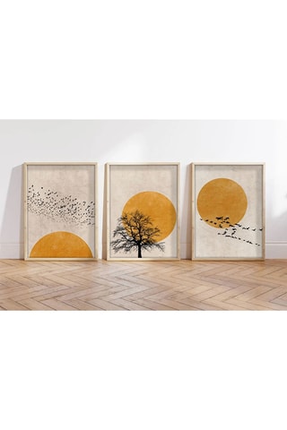 3 quadri in legno massiccio Huhu - 30 x 40 cm