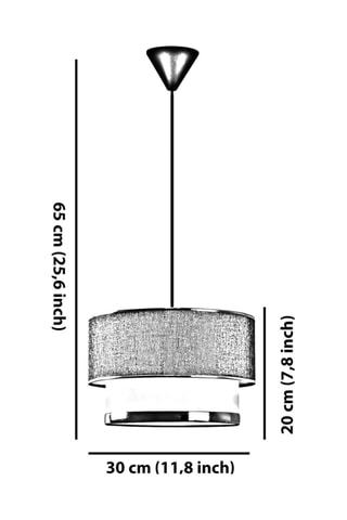 Lampadario Echo Hazeran - Nero ed effetto vimini - 60 W