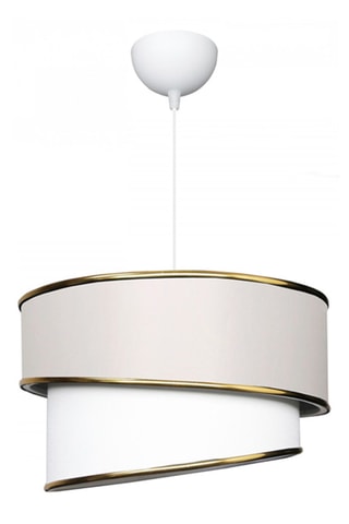 Lampadario - Crema e dorato - 30 x 20 x 70 cm - 5-9 W