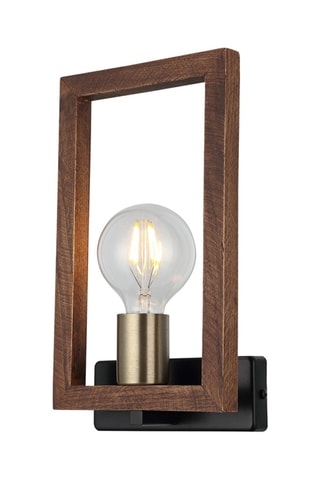 Applique in legno Era - Neutro e nero - 20 W