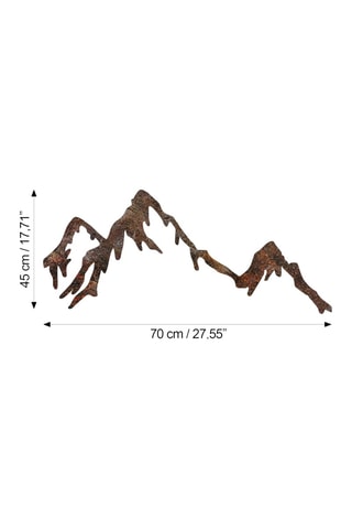 Decorazione da parete Rusty Mountain - Ottone antico - 45 x 70 cm 