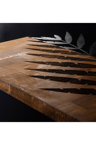 Decorazione da parete Leaf - Nero e neutro - 50 x 58 cm
