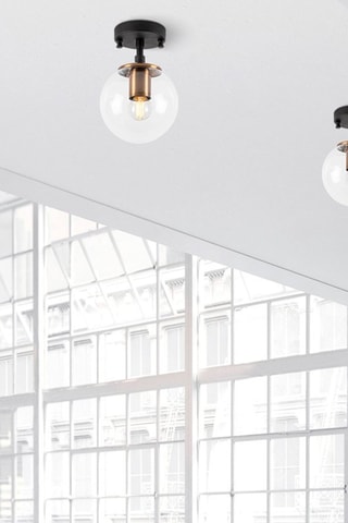 Plafoniera Atmaca - Nero e bianco - 15 W