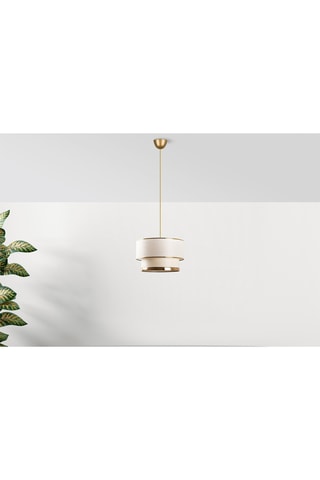 Lampadario Cake - Bianco e dorato - 45-60 W