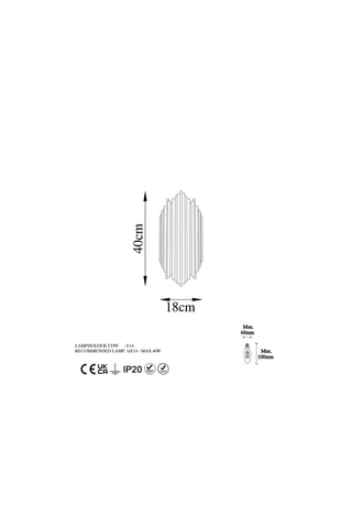 Applique Kara - Dorato - 40 W