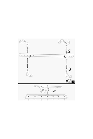 Lampadario Yildo - Nero e ramato - 3 x 40 W