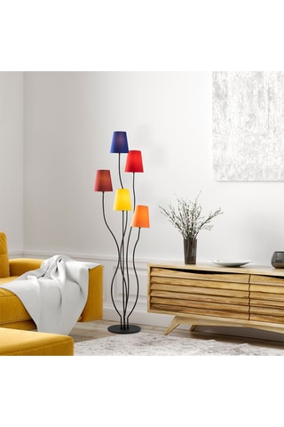 Lampadaire Fazli - Noir - 5 x 40 W