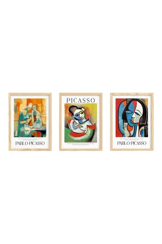 3 quadri in legno massiccio Pablo Picasso - 20 x 30 cm